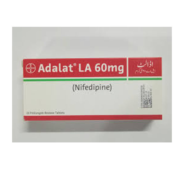 Adalat La Tablets 60mg 2X10's